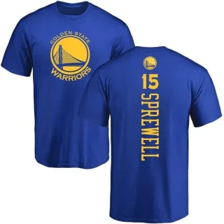 Men's Golden State Warriors Latrell Sprewell Gold Royal Backer T-Shirt