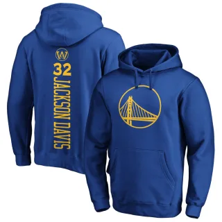 Men's Golden State Warriors Trayce Jackson-Davis Gold Branded Royal Backer Pullover Hoodie