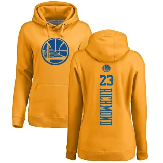 Women's Golden State Warriors Mitch Richmond Gold Branded One Color Backer Pullover Hoodie