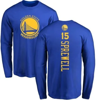 Youth Golden State Warriors Latrell Sprewell Gold Royal Backer Long Sleeve T-Shirt